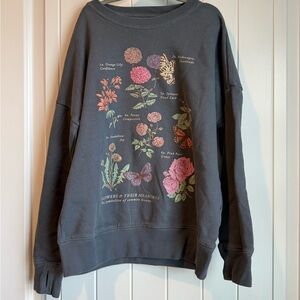 Abercrombie Kids Floral Graphic Sweatshirt - Gray